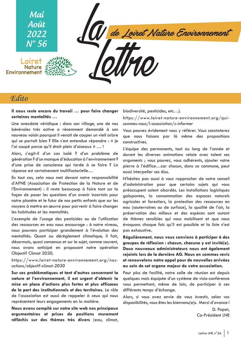 LNE Lettre Info 56 couv