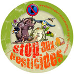Autocollant "Stop aux pesticides"