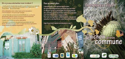 Plaquette "Des herbes en ville ? un choix de votre commune" recto